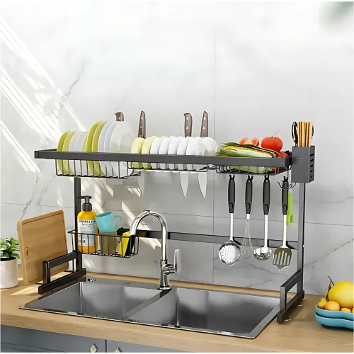 GENERICO Organizador De Platos Escurridor De Vajilla 85.5 Cm Acero Inoxidable