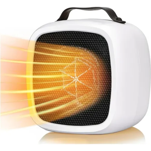 GENERICO Mini Calefactor Portátil Eléctrico De 500w Calentador Estilo Moderno - Blanco