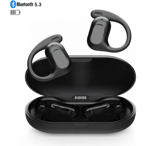 GENERICO Audífonos Inalámbricos Bluetooth Ows F200 Auriculares Táctil Estuche Pantalla Digital - Negro
