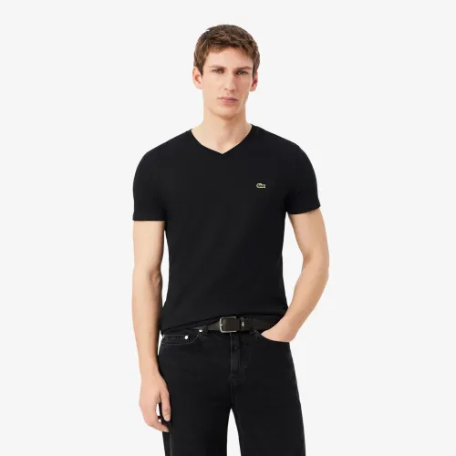 LACOSTE Polo Casual Hombre Con Cuello V De Algodon Pima Ligero