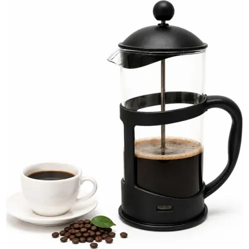GENERICO Cafetera Manual Prensa Francesa De Vidrio 1000 Ml Para Café Y Té Filtro De Acero Inox
