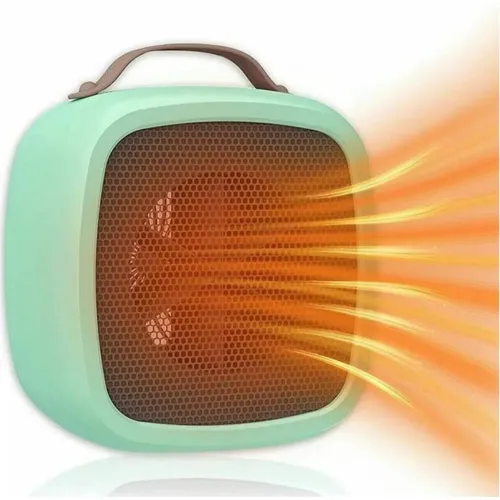 GENERICO Mini Calefactor Portátil Eléctrico De 500w Calentador Estilo Moderno - Verde Agua