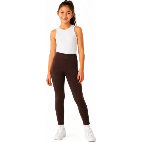 GENERICO Pantalón Leggings Calentador Térmico Panty Leggins Para Niña Talla Xxl - Marrón Claro