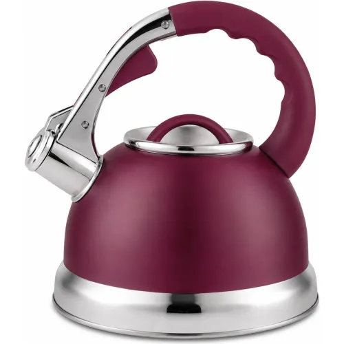 GENERICO Tetera Silbadora Kaisa Villa 3.5l De Acero Inoxidable Fondo 3 Capas Para Inducción - Guinda