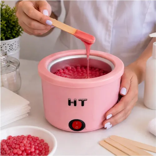 GENERICO Calentador De Cera Profesional Para Depilación 100w 200ml Olla Derretidora Eléctrica - Rosado