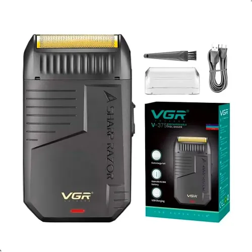 GENERICO Máquina Afeitadora Eléctrica Recargable Shaver Vgr V-375 2 En 1 Rasuradora Patillera