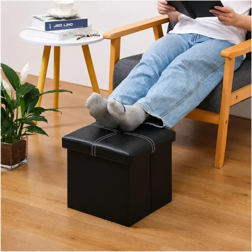 GENERICO Banco Organizador Multifuncional Plegable Con Almacenamiento Y Asiento Acolchado