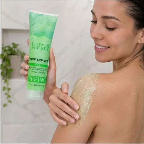 GENERICO Crema Exfoliante Corporal Flower Secret Pepino 300 Ml Limpieza Profunda