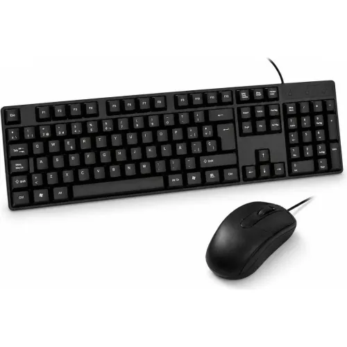 GENERICO Kit Teclado Y Mouse T15 Usb Alámbrico Negro Para Pc Y Laptop Teclado Numérico