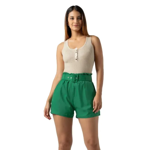 INDEMA Polo De Hilo Sin Mangas Mujer Crema