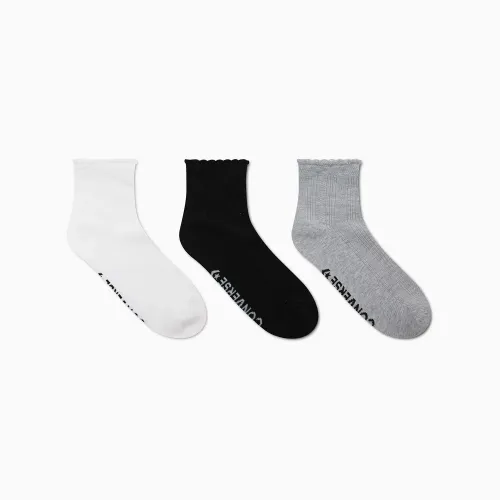 Converse Pack De Medias Deportivas X3unds Tobilleras Pointelle