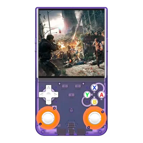 GENERICO Mini Consola Retro R36 Ultra Purpura 64gb + Estuche Negro