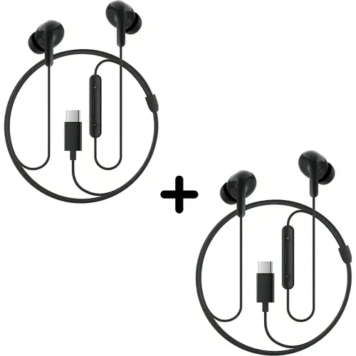 XIAOMI Combo Xiaomi Audifono Alambricos Type C Negro Pack X2 M2413e1