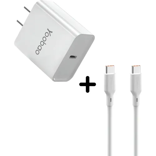 Solohour Combo Cargador 20w Type C Yobaoo+ Cable Tipo C Solohour Cc101 65w 1m