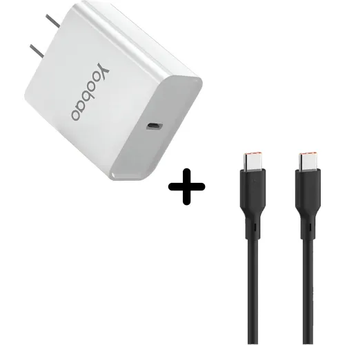 Solohour Combo Cargador 20w Type C Yobaoo+ Cable Tipo C Solohour Cc101 65w 1m