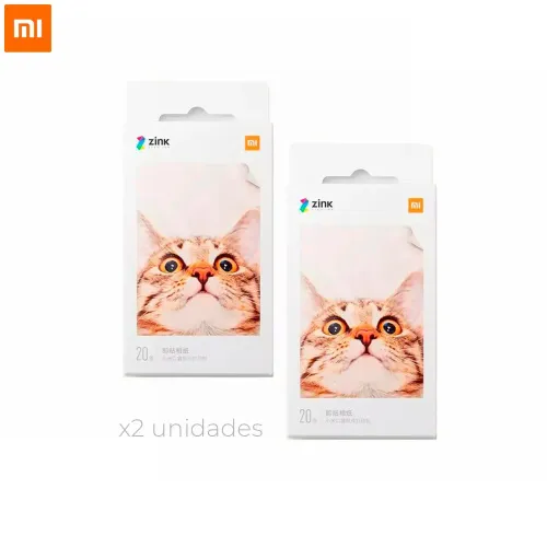 XIAOMI Combo Xiaomi Papel Para Mi Portable Photo Printer Paper 2x3-Inch 20-Sheets X2
