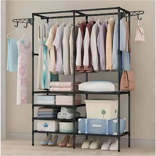 GENERICO Ropero Colgador Organizador De Ropa 2 Cuerpos 173x107x36cm