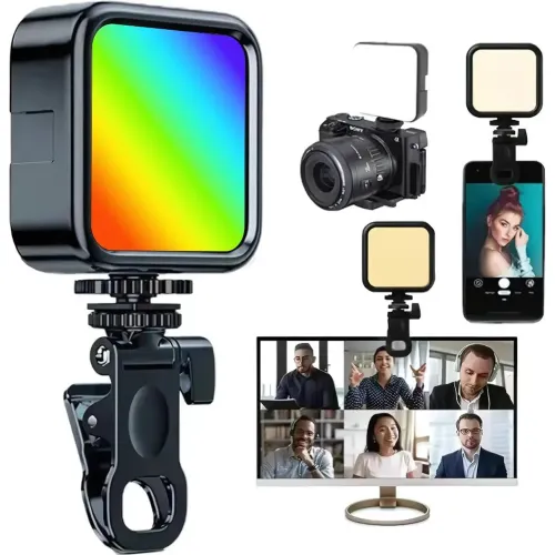 GENERICO Luz Led Rgb Recargable Ay-83 Portátil Con Soporte Clip