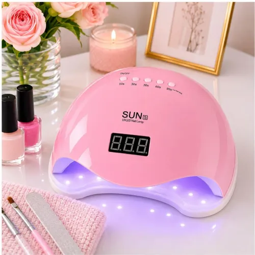 GENERICO Secador De Uñas Profesional Grande Uv/Led 48w Sensor Automático Y Temporizador Inteligente Blanco