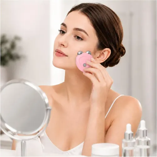 GENERICO Masajeador Facial De Microcorriente Recargable Doble Cabezal Para Arrugas Flacidez