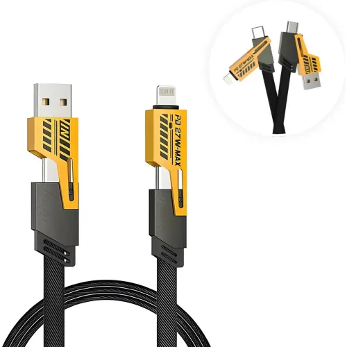 GENERICO Cable Carga Rápida Y Datos Ronpin 65w 4 En 1 Usb Tipo C Lightning