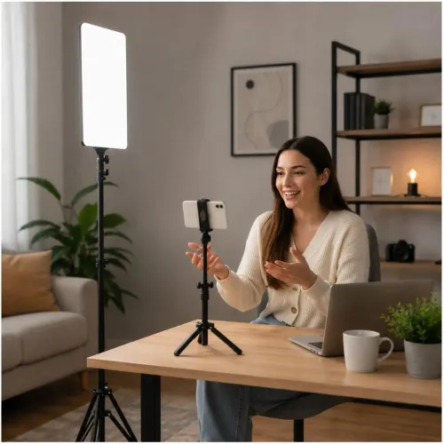 GENERICO Lámpara Panel Luz Led Rl-24 Fotografía Profesional + Trípode + Control Remoto