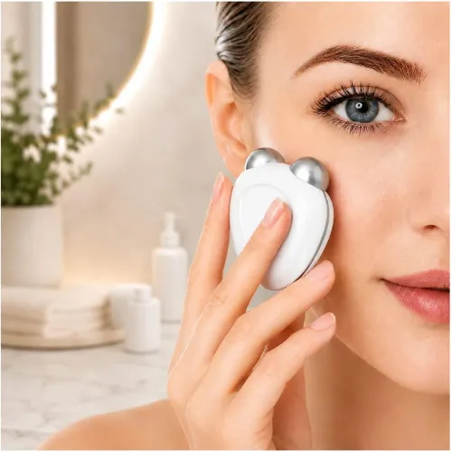 GENERICO Masajeador Facial De Microcorriente Recargable Doble Cabezal Para Arrugas Flacidez