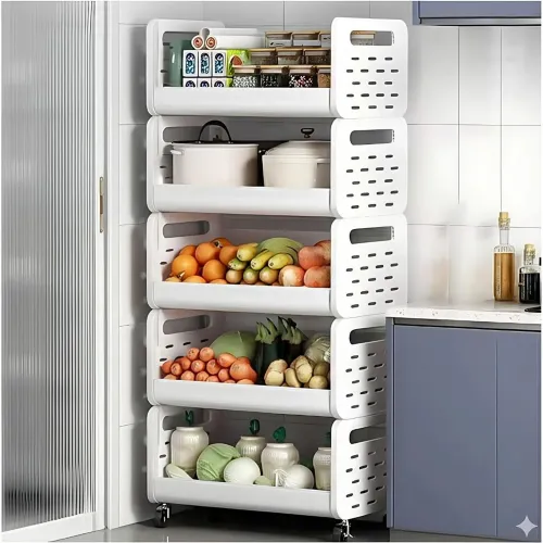GENERICO Estante Organizador De Cocina Carrito De Almacenamiento Multiusos De 5 Niveles