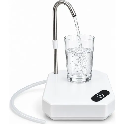 GENERICO Dispensador De Agua Eléctrico Recargable Usb Tipo-C Con Base Y Caño De Acero
