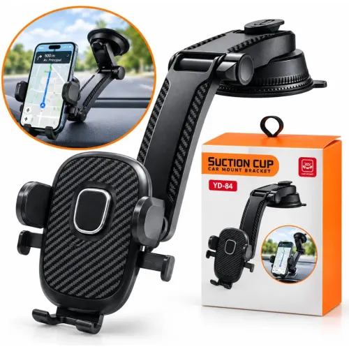 GENERICO Soporte Para Celular De Auto 360° Con Ventosa Y Brazo Ajustable Yd-84