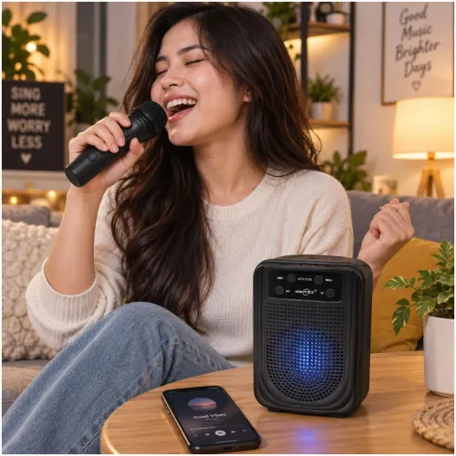 GENERICO Parlante Inalámbrico Portátil Gts-2158 De 3” Con Micrófono Karaoke Usb Tf Y Fm