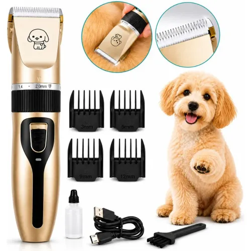 GENERICO Kit Maquina Corta Pelo Perro Mascota Inalámbrica Recargable Usb Y Accesorios