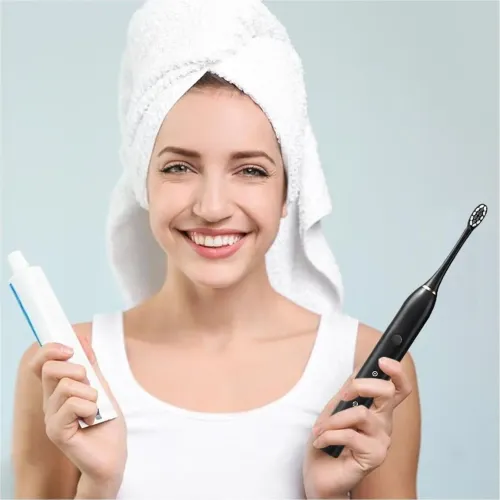 GENERICO Cepillo Dental Eléctrico X3 Recargable Con Temporizador + 4 Cabezales De Repuesto