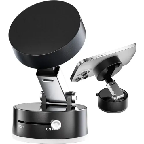 GENERICO Soporte Magnético Para Celular Holder Imantado Plegable Auto Casa Succión Al Vacío