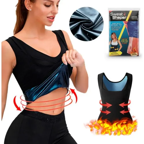 GENERICO Sweat Shaper Camiseta Reductora Adelgazadora Faja Térmica Sauna Para Mujer