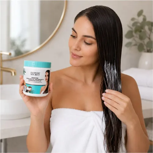 GENERICO Mascarilla Capilar Flower Secret Keratina Con Coco 500 Ml Hidratante Y Nutritivo