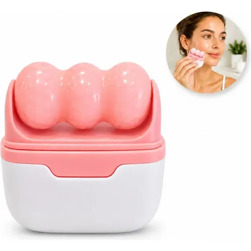 GENERICO Masajeador Facial Ice Roller S30 Skincare Rostro Cuello Cuerpo Doble Cabezal