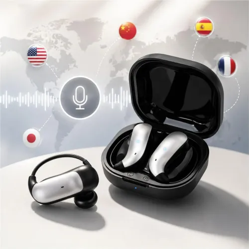 GENERICO Audífonos Traductores Ows-19 Bluetooth 5.4 Traducción En Tiempo Real App Hffit
