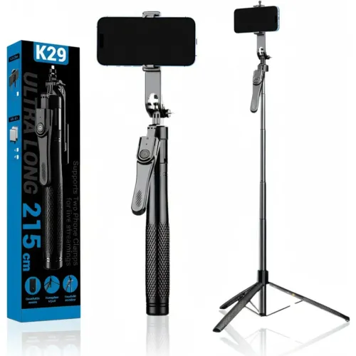 GENERICO Estabilizador Trípode Para Celular Cámara Profesional Selfie Stick K29 215cm