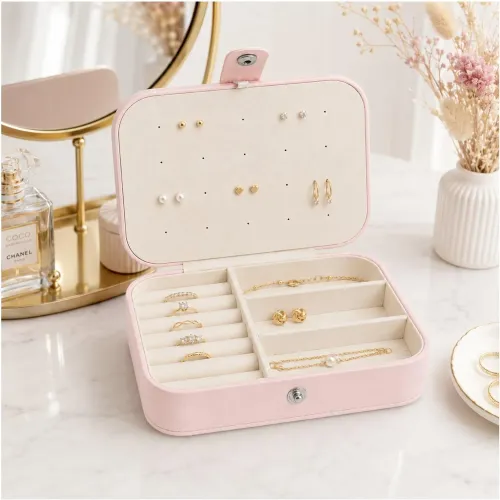 GENERICO Joyero Organizador De Joyas Portátil Para Anillos Pulseras Y Accesorios