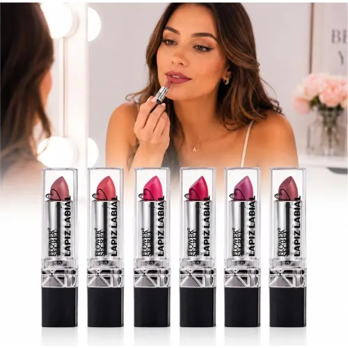 GENERICO Pack X6 Tonos Labial En Barra Flower Secret Larga Duración