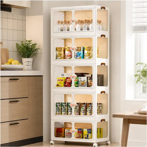 GENERICO Organizador Armario Multifuncional Modular Plegable 5 Niveles 161x60x36cm