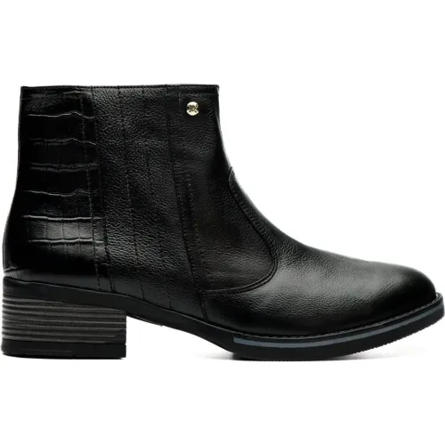 WALKING Botín De Cuero Walking Mujer Kb-A008 – Negro