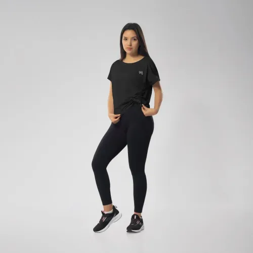 WALKING Polo Deportivo Mujer Negro Walking Msd2034