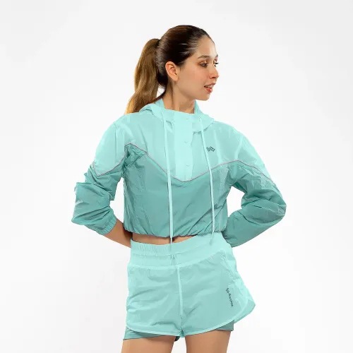 WALKING Casaca Y Short Deportivo Mujer Verde Jade Walking Mfs24321