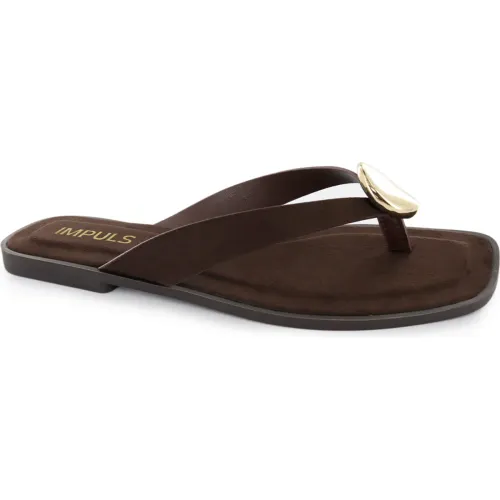 Impuls Sandalias Flats Mujer Daira10 Chocolate