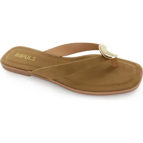 Impuls Sandalias Flats Mujer Daira10 Camel