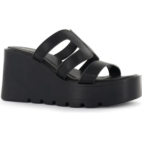 Impuls Sandalias Cuña Mujer Kesha08 Negro