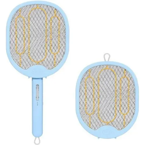 PENTHA Raqueta Plegable 180° Mata Mosca Mosquito Recargable Con Usb Celeste