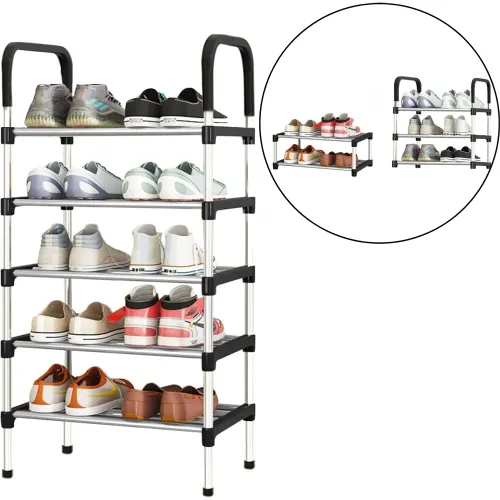 PENTHA Zapatera De 5 Niveles Estante Organizador Armable Multifuncional